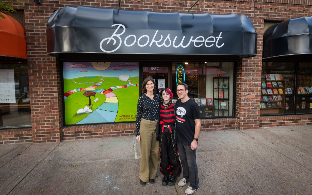 The Manning-Render Family outside of Booksweet